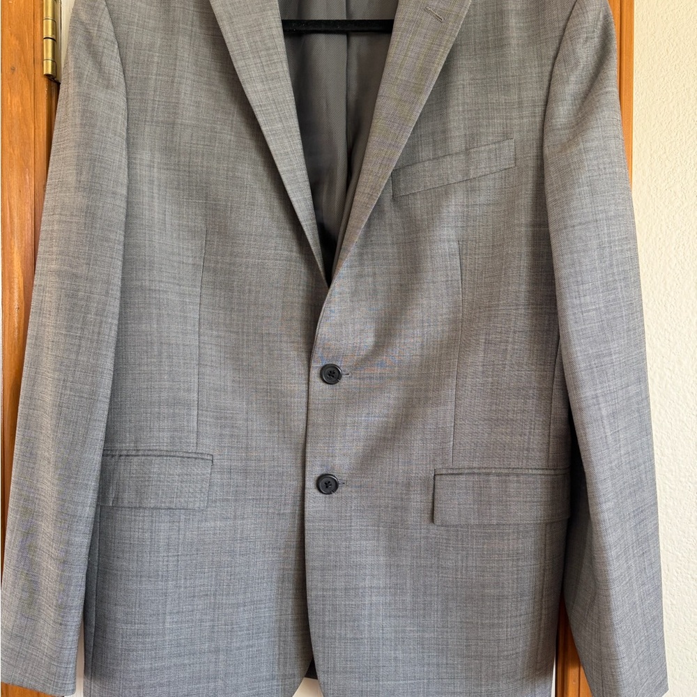 Egara Light Gray Two-Button Suit Jacket - image 1